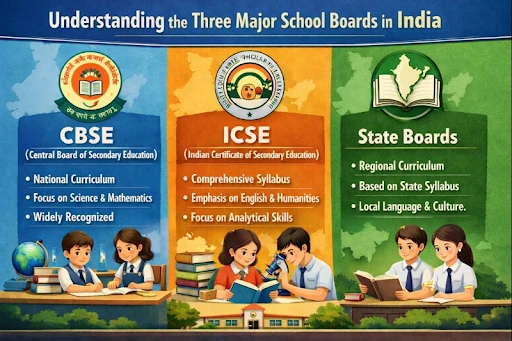 Three Major School Boards in India
