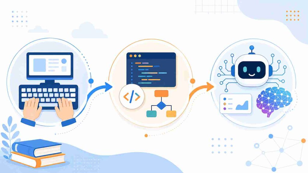 Digital learning pathway from computer basics to AI skills